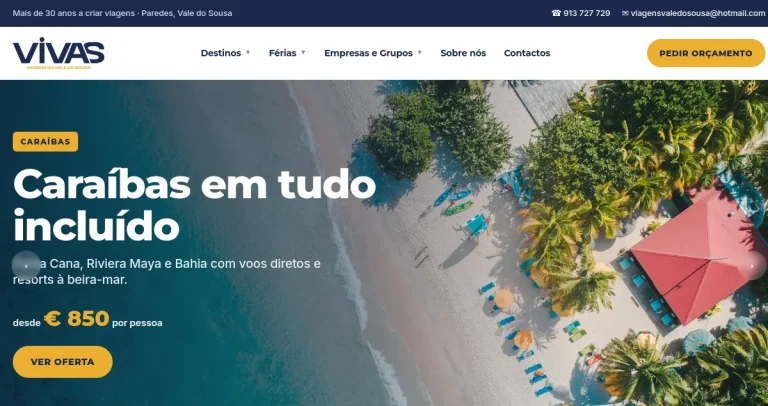 Vivas Viagens: sites e lojas online